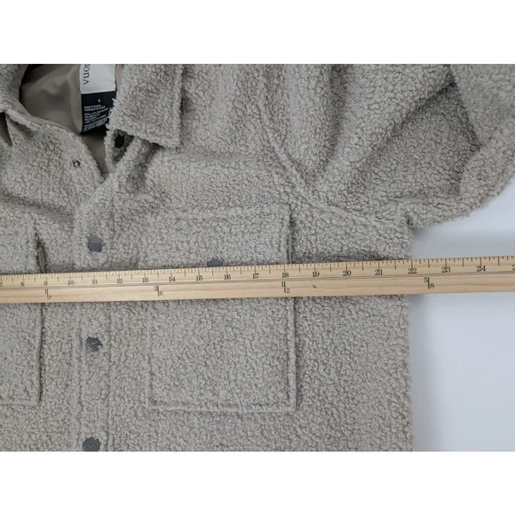Vuori Sycamore Sherpa Long Shirt Jacket Dark Salt Beige Size Small Gorpcore - Picture 9 of 11